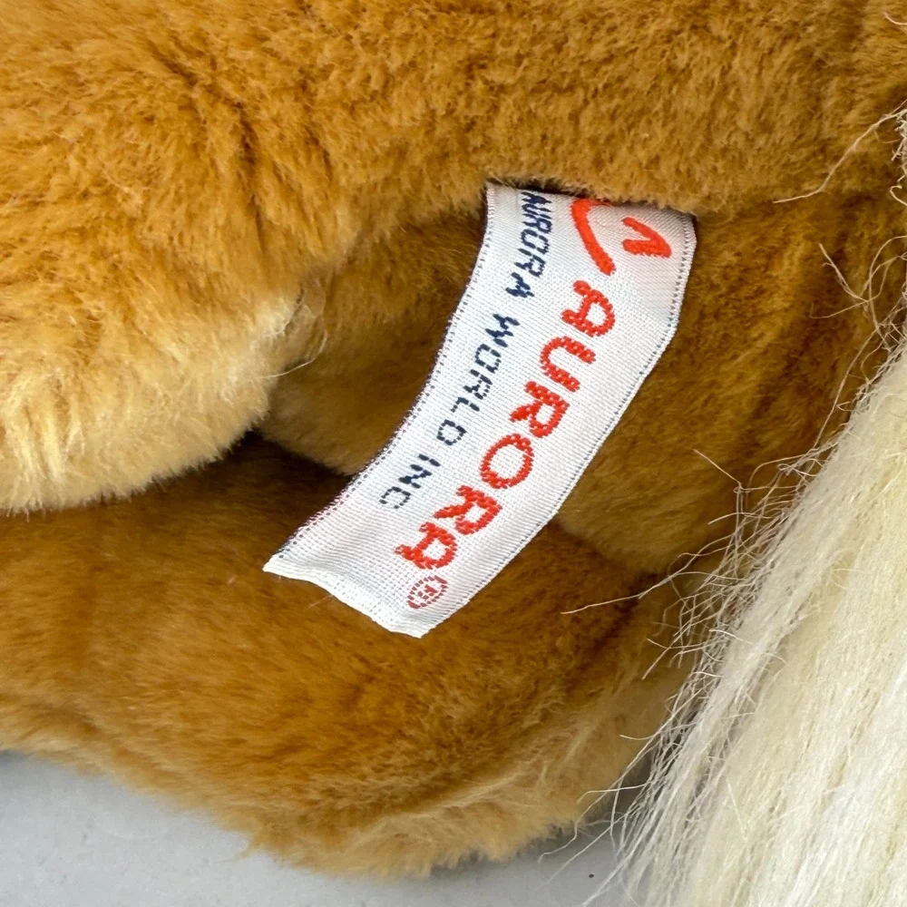 Aurora Horse Pony Toy Plush Tan White Blonde Stuffed Animal 12 Inch